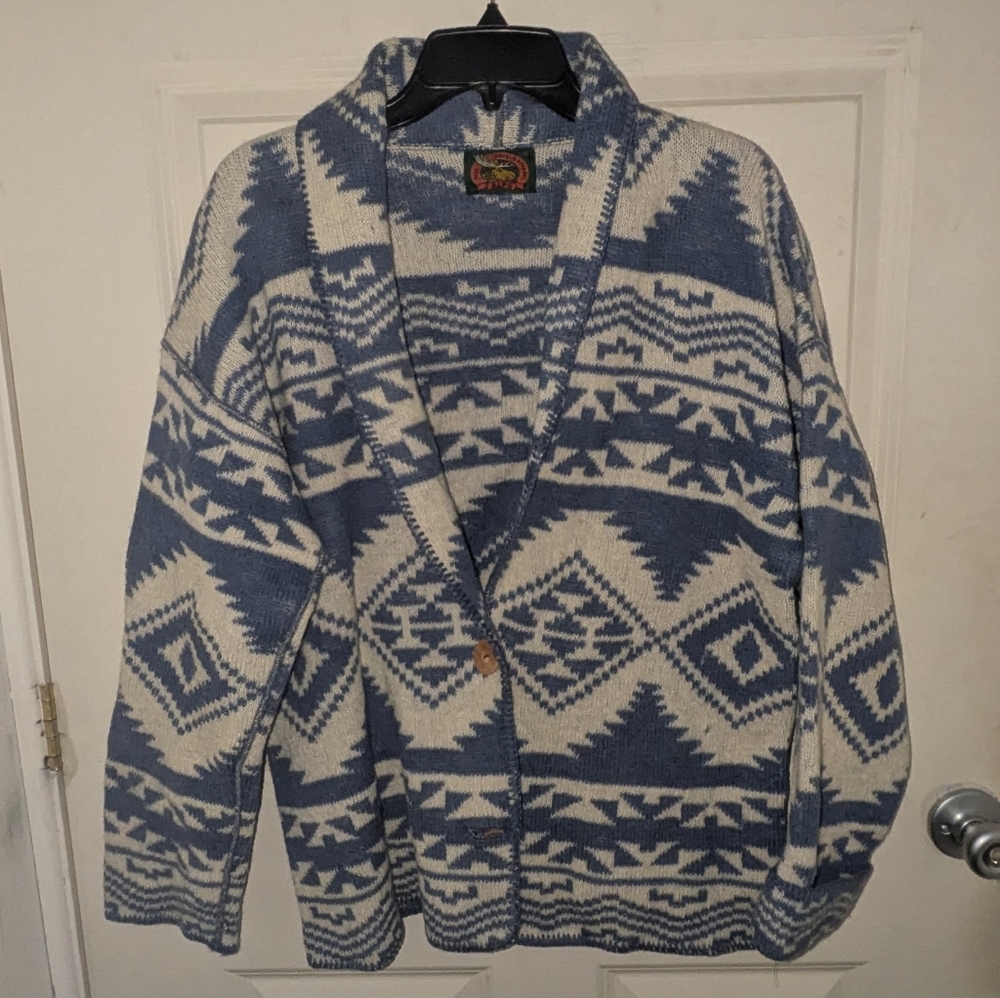 Vintage Alps Fine Womens Apparel Sweater 100% Wool Womens Size Medium Fair Isle - Picture 1 of 5